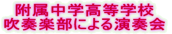 �������w�����w�Z ���t�y���ɂ�鉉�t��